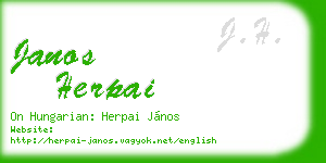 janos herpai business card